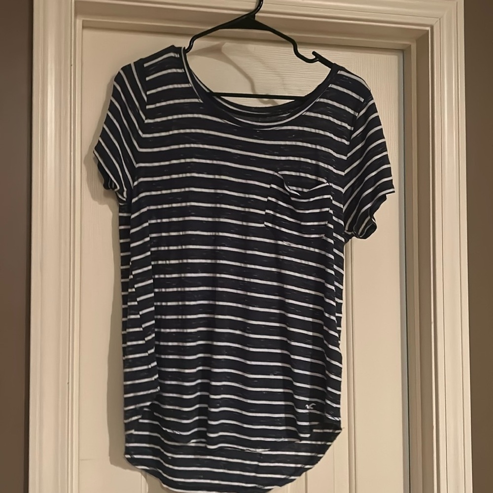 Holster Blue and White Striped Top